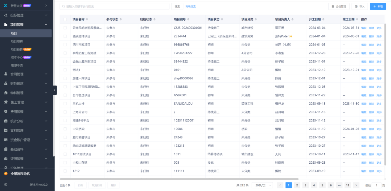 工程項目管理系統
