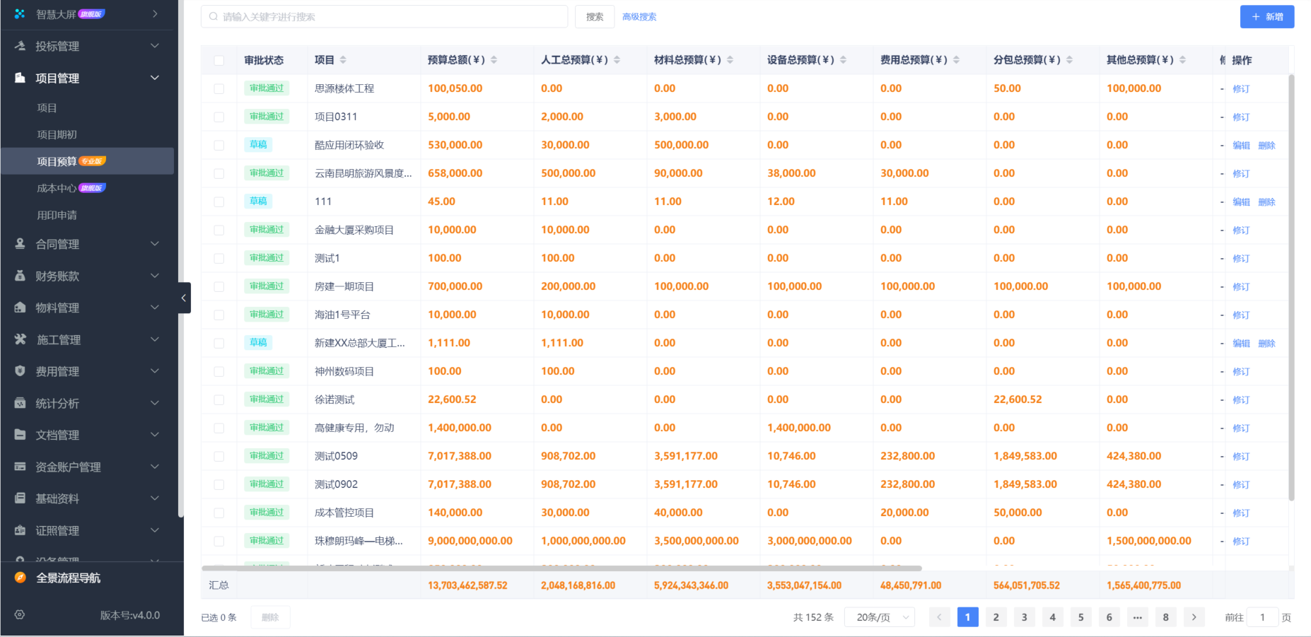 工程建筑合同管理平臺(tái)軟件